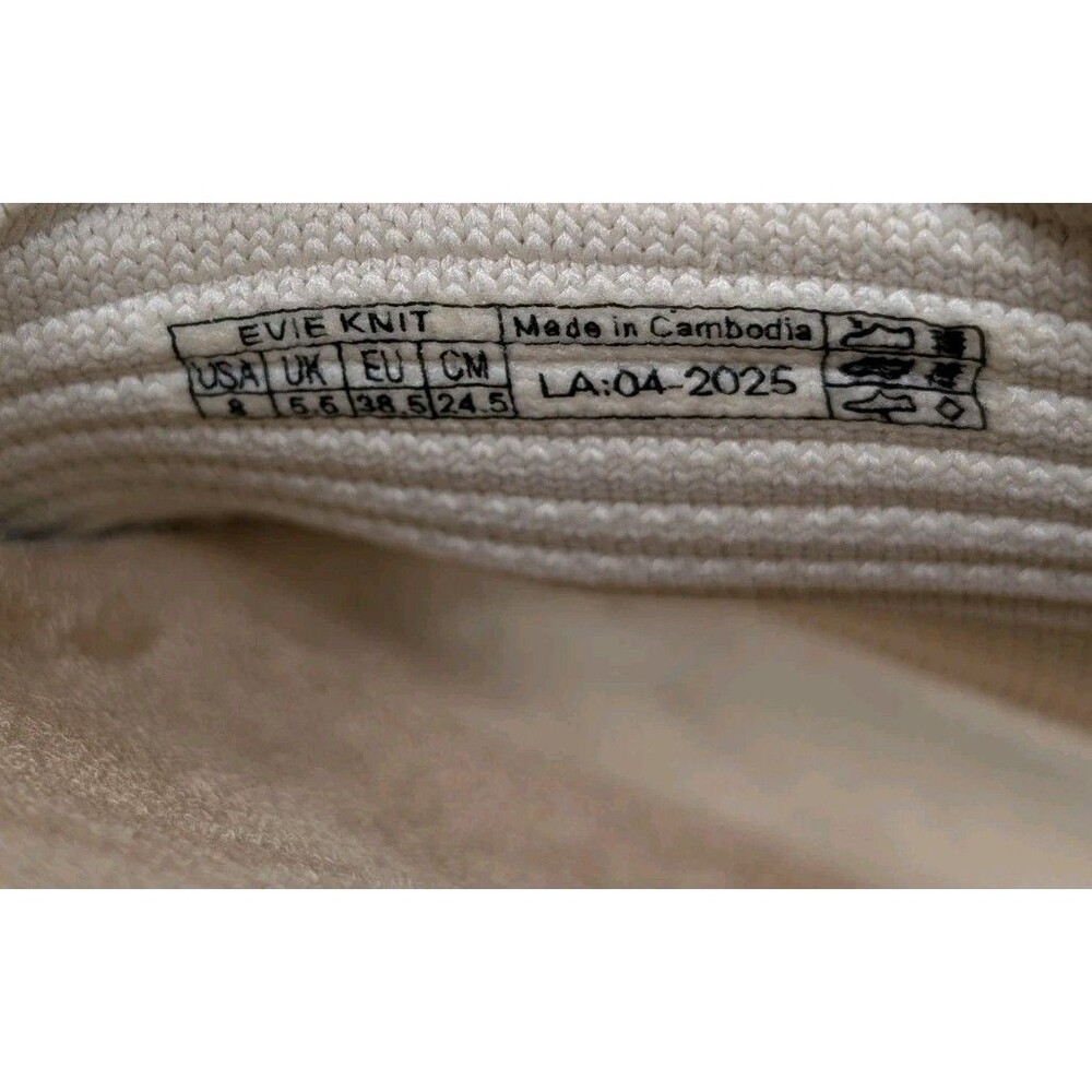 VIONIC Women's Size 8 Evie Knit Slide Sandals Stretch Comfort Arch Support Cream - Picture 7 of 8